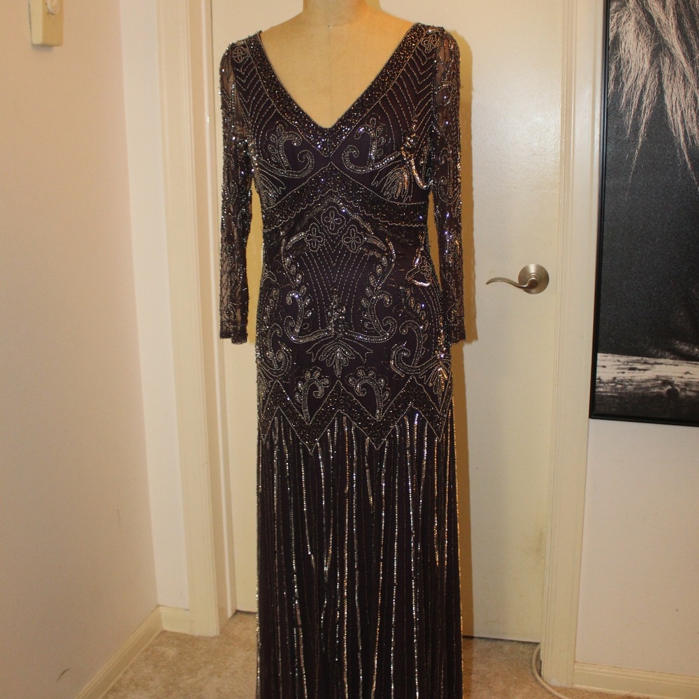 Pisarro Nights long beaded dress